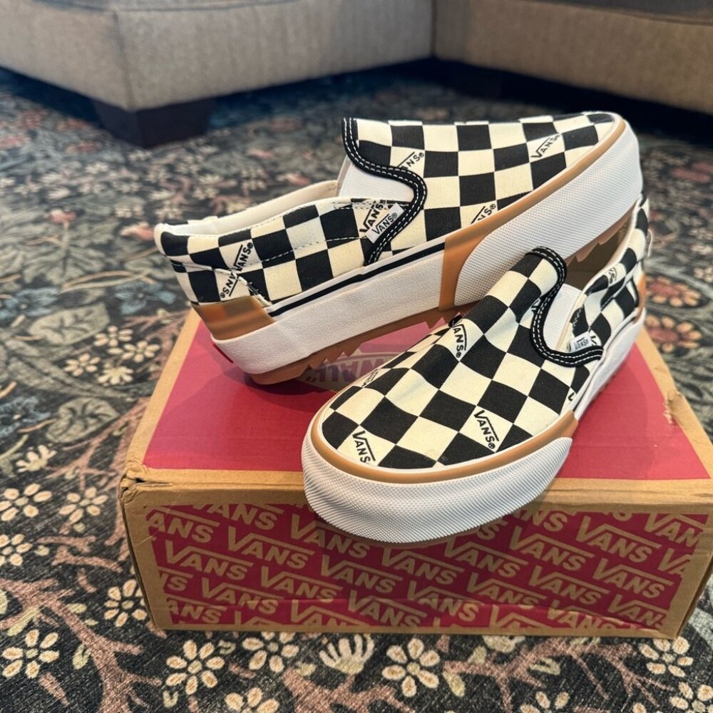 VANS Slip-On Canvas Checkerboard Shoes - Picture 6 of 7